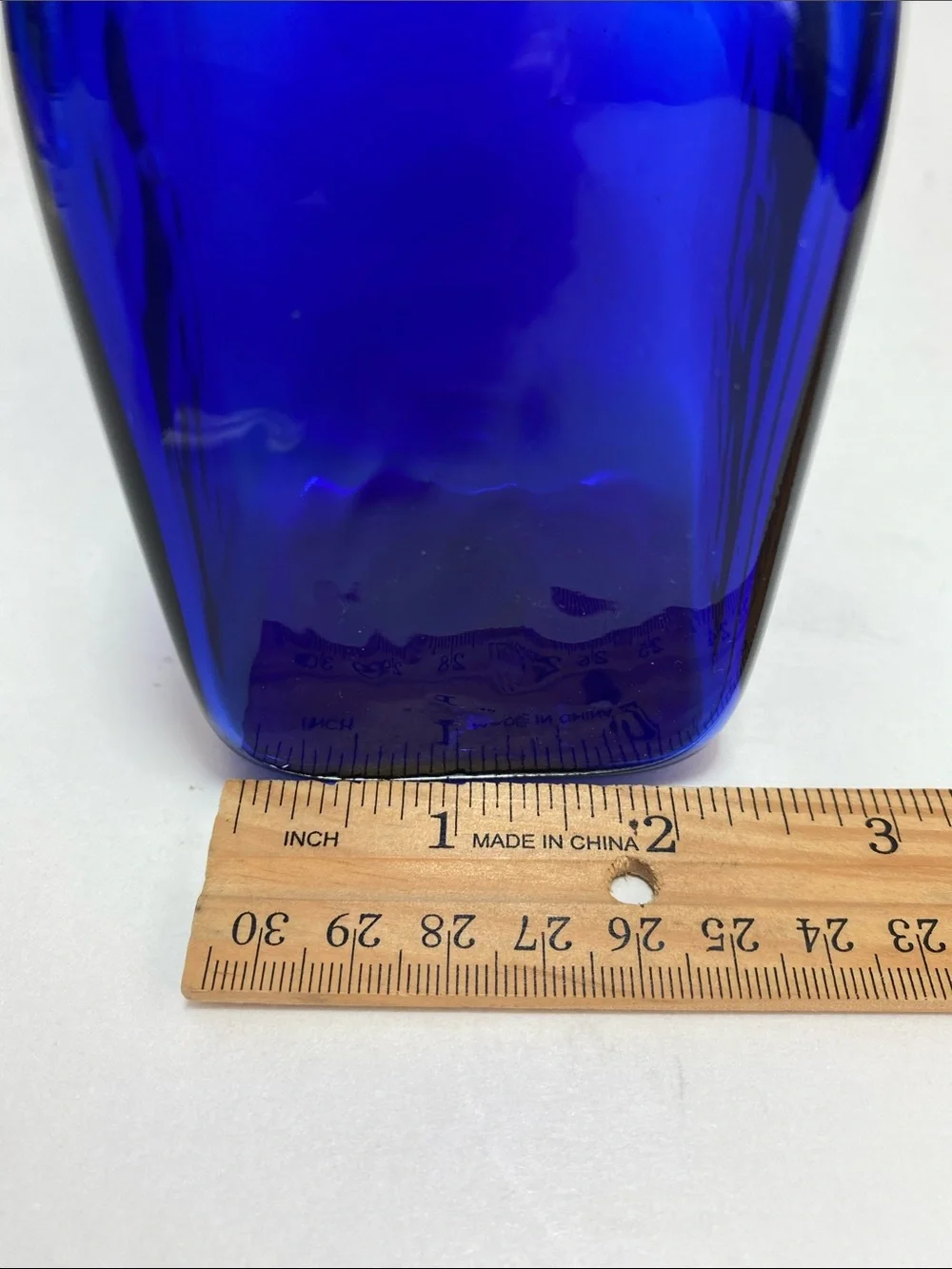 Vintage MCM 1960’s Glass Norway Richard Duborgh cobalt blue glass bud vase 9”
